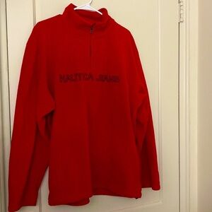 Nautica red quarter zip sweater size: L